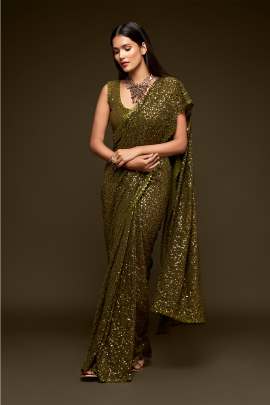 STARLIT SAREES 1011 Party wear Georgette Saree Gujju Fashions Georgette Sarees