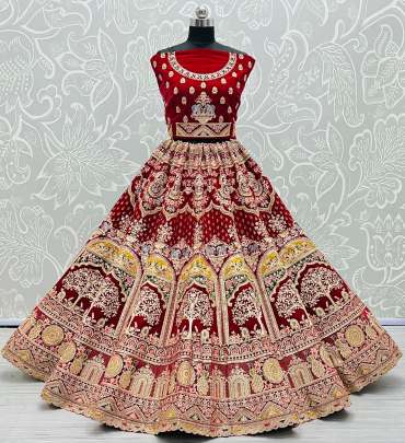 Sequence Embroidery with Dori Designer Wedding wear Lehenga Choli Gujju Fashions Designer Lehnga Choli