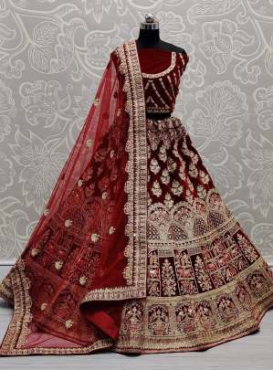 Sequence With Thread Embroidery Designer Bridal Lehenga Choli Gujju Fashions