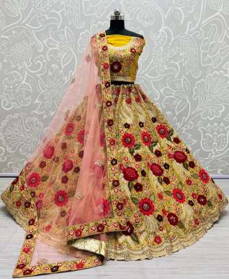 Sequence Work & Dori Work Bridal Lehenga choli Gujju fashions