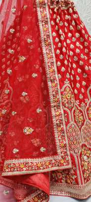 Sequence and Dori Embroidery Art Silk Lehenga Choli Gujju Fashions Designer Lehnga Choli