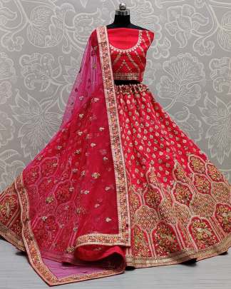 Sequence and Dori Embroidery Art Silk Lehenga Choli Gujju Fashions Designer Lehnga Choli