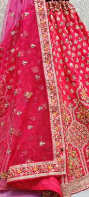 Sequence and Dori Embroidery Art Silk Lehenga Choli Gujju Fashions Designer Lehnga Choli