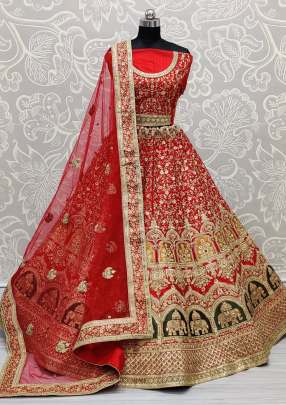 Silk Designer Wedding Wear Bridal Lehenga Choli Gujju Fashions