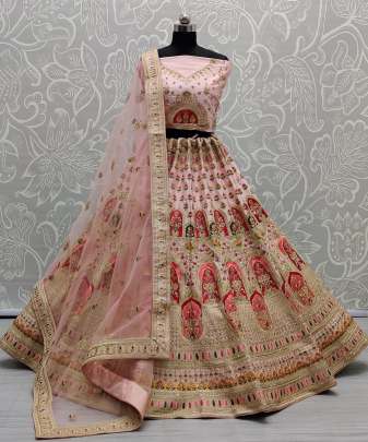 Silk contrast patch work Designer Bridal Lehenga Choli Gujju Fashions