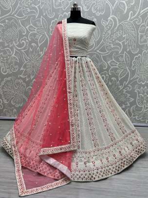 Thread Embroidery Stylish Designer Wedding Wear Lehenga Choli Gujju Fashions Designer Lehnga Choli