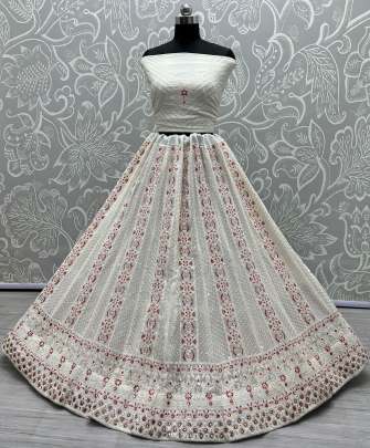 Thread Embroidery Stylish Designer Wedding Wear Lehenga Choli Gujju Fashions Designer Lehnga Choli