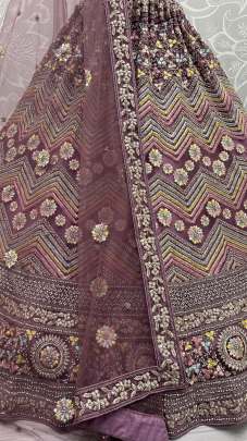 Thread Embroidery combine With Zari Work Lehenga Choli Gujju Fashions Designer Lehnga Choli