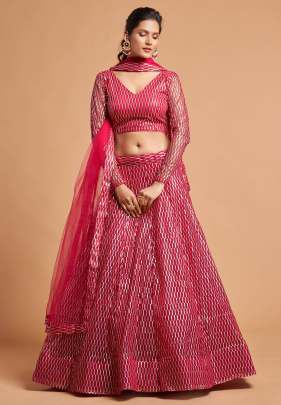 Thread & Multiple with Sequence Embroidery Designer Lehenga Choli Gujju Fashions Designer Lehnga Choli