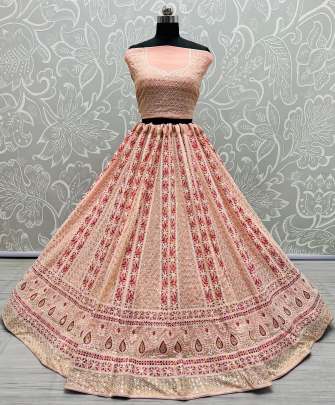 Thread Work & Sequence Work Georgette Beautiful Bridal Lehenga Choli Gujju Fashions Designer Lehnga Choli