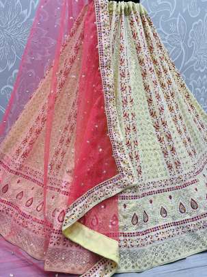 Thread Work & Sequence Work Georgette Beautiful Bridal Lehenga Choli Gujju Fashions Designer Lehnga Choli