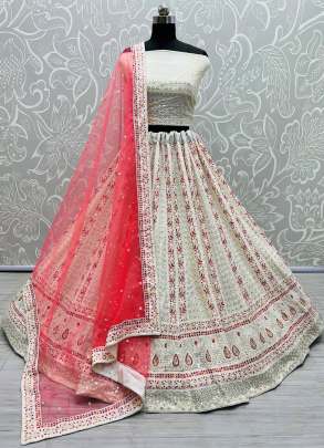 Thread Work & Sequence Work Georgette Beautiful Bridal Lehenga Choli Gujju Fashions Designer Lehnga Choli