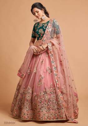 Thread & Zari with Dori Sequence Embroidery Lehenga Choli Gujju Fashions