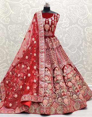 Velvet Wedding Wear Designer Sequence Work Lehenga Choli Gujju Fashions Designer Lehnga Choli