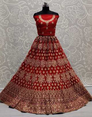 Wedding Wear Attractive Embroidery Net Lehenga Choli Gujju Fashions Designer Lehnga Choli