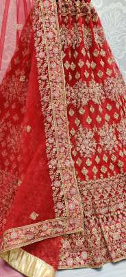 Wedding Wear Attractive Embroidery Net Lehenga Choli Gujju Fashions Designer Lehnga Choli