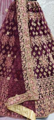 Wedding Wear Attractive Embroidery Net Lehenga Choli Gujju Fashions Designer Lehnga Choli