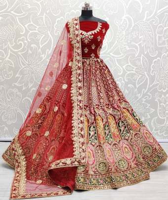 Wedding Wear Beautiful Embroidery Work Bridal Lehenga Choli Gujju Fashions Designer Lehnga Choli