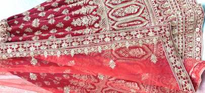 Wedding Wear Fully Stone work Velvet Lehenga Choli Gujju Fashions Designer Lehnga Choli