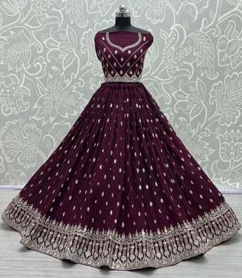 Wedding Wear Georgette Beautiful Color Range Lehenga Choli Gujju Fashions Designer Lehnga Choli