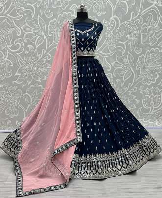 Wedding Wear Georgette Beautiful Color Range Lehenga Choli Gujju Fashions Designer Lehnga Choli