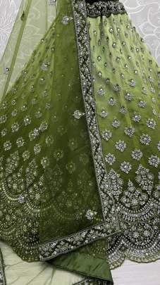 Wedding Wear  Mirror Work & Shaded Color Lehenga Choli Gujju Fashions Designer Lehnga Choli