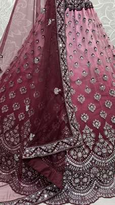 Wedding Wear  Mirror Work & Shaded Color Lehenga Choli Gujju Fashions Designer Lehnga Choli