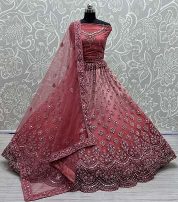 Wedding Wear  Mirror Work & Shaded Color Lehenga Choli Gujju Fashions Designer Lehnga Choli