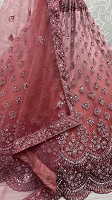 Wedding Wear  Mirror Work & Shaded Color Lehenga Choli Gujju Fashions Designer Lehnga Choli