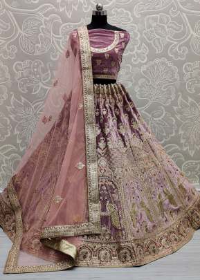 Wedding Wear Tredy Color Range Velvet Lehenga Choli Gujju Fashions Designer Lehnga Choli