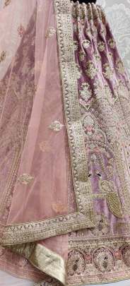 Wedding Wear Tredy Color Range Velvet Lehenga Choli Gujju Fashions Designer Lehnga Choli