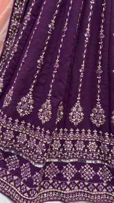 Wedding wear Designer Sequence and threading Georgette Lehenga Choli Gujju Fahions Designer Lehnga Choli