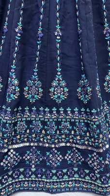 Wedding wear Designer Sequence and threading Georgette Lehenga Choli Gujju Fahions Designer Lehnga Choli