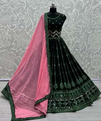 Wedding wear Designer Sequence and threading Georgette Lehenga Choli Gujju Fahions Designer Lehnga Choli