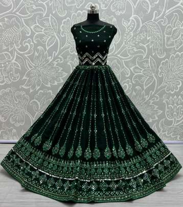 Wedding wear Designer Sequence and threading Georgette Lehenga Choli Gujju Fahions Designer Lehnga Choli