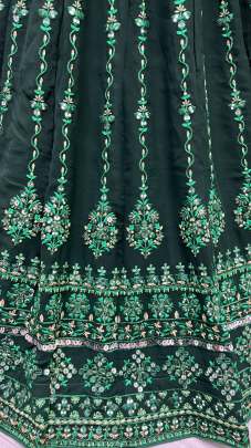 Wedding wear Designer Sequence and threading Georgette Lehenga Choli Gujju Fahions Designer Lehnga Choli