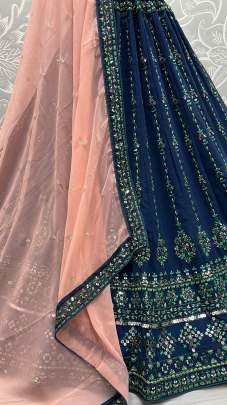 Wedding wear Designer Sequence and threading Georgette Lehenga Choli Gujju Fahions Designer Lehnga Choli