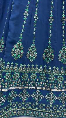 Wedding wear Designer Sequence and threading Georgette Lehenga Choli Gujju Fahions Designer Lehnga Choli