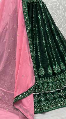 Wedding wear Designer Sequence and threading Georgette Lehenga Choli Gujju Fahions Designer Lehnga Choli