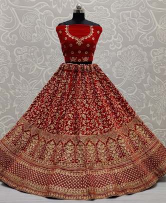 Wedding wear Dori and Zari Work Designer Bridal Lehenga Choli Gujju Fashions Designer Lehnga Choli