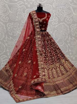 Wedding wear Dori and Zari Work Designer Bridal Lehenga Choli Gujju Fashions Designer Lehnga Choli