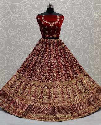 Wedding wear Dori and Zari Work Designer Bridal Lehenga Choli Gujju Fashions Designer Lehnga Choli