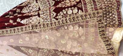 Wedding wear Doubal Sequence With Zari Embroidery Velvet Lehenga Choli Gujju Fashions Designer Lehnga Choli