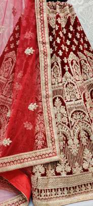 Zari & Dori Wedding Wear Embroidered Bridal Lehenga Choli Gujju Fashions Designer Lehnga Choli