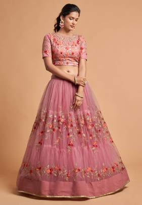 Zari & Dori With Threads Embroidery Work Designer Lehenga Choli Gujju Fashions Designer Lehnga Choli