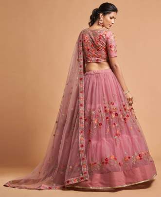 Zari & Dori With Threads Embroidery Work Designer Lehenga Choli Gujju Fashions Designer Lehnga Choli