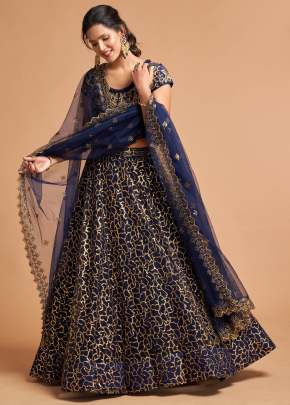 Zari & Dori With Threads Embroidery Work Designer Lehenga Choli Gujju Fashions Designer Lehnga Choli