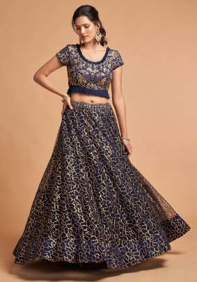 Zari & Dori With Threads Embroidery Work Designer Lehenga Choli Gujju Fashions Designer Lehnga Choli