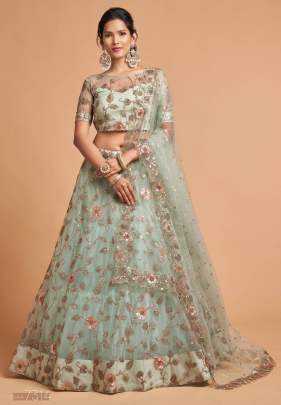 Zari & Multiple Sequence Embroidery Designer Lehenga Choli Gujju Fashions