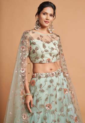 Zari & Multiple Sequence Embroidery Designer Lehenga Choli Gujju Fashions Designer Lehnga Choli